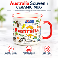 Mug en céramique imitation émail avec motif personnalisé du fabricant, souvenir d'Australie, pour cadeau touristique