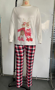 Envío Directo, Nueva Pijama 2024 con Estampado de Letras, Manga Larga, Pijama Navideña Familiar, Conjunto <span class=keywords><strong>para</strong></span> el Hogar, Impresión Bajo Demanda, Ropa de Estar por Casa - Product Image 5