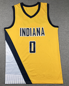 2025 年批发优质运动篮球球衣印第安纳步行者队泰勒斯·哈里伯顿刺绣缝制球衣 - Product Image 5