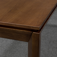 Ensemble de table de salle à manger moderne en bois avec 4/6 chaises-Tables rectangulaires de luxe en noyer, ensembles de meubles de cuisine design classiques