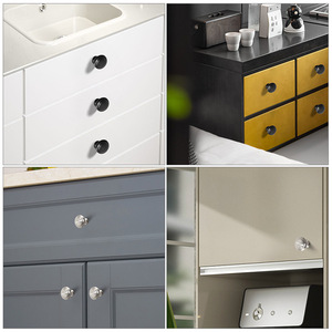 906 Brushed Stainless Steel Round Drawer Cabinet Handle Minimalist European Style Single Hole Antirust Furniture <b>Knob</b> - Product Image 1