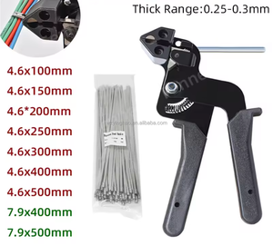 Alicates para Bridas de cable, herramienta manual de bridas de acero inoxidable, autoblocante correa de sujeción, herramienta de corte de alta calidad, cortador de cremallera automático <span class=keywords><strong>Tensi</strong></span> - Product Image 5