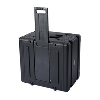 Valise de transport moulée par injection 8UL à roulettes avec poignée télescopique antichoc pour équipement de communication audio