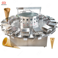 Machine automatique de fabrication de cornets à gaufres pour la fabrication de biscuits à la crème glacée et de popcorn à Guangzhou