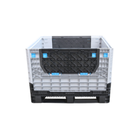 QS 1200*1000*860mm Palette de boîte en plastique pliable empilable robuste de grande taille pour l'industrie automobile