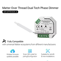Regulador de Intensidad Inteligente para Aire Acondicionado con Matter Over Thread, 100~240V 1.8A Máx., Bombillas de 400W / LED de 200W, Sin Neutro, OTA, Compacto SR-MT9040A-S