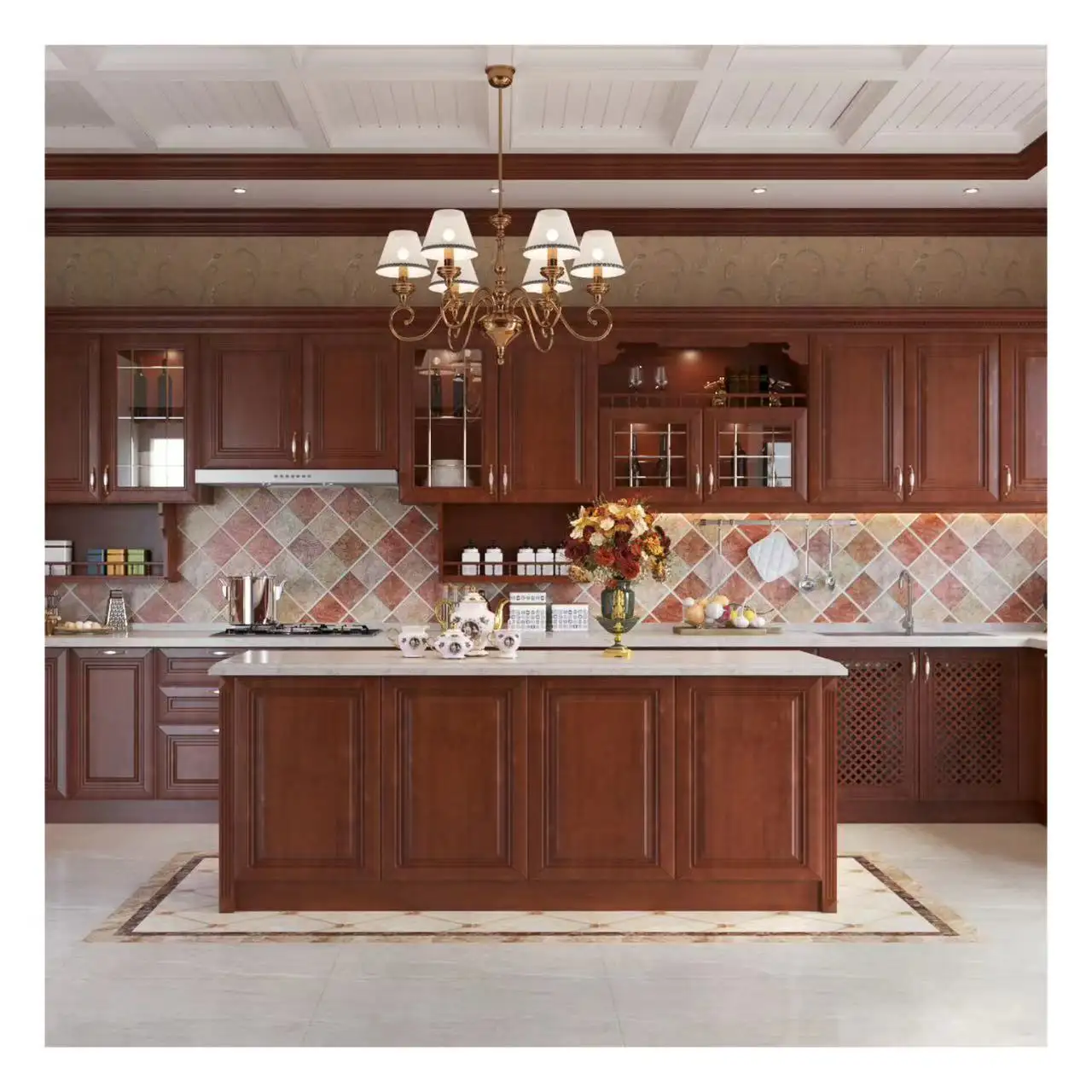 Gabinete de cocina de madera maciza de diseño de lujo libre de diseñar con accesorios de gabinete de cocina hardware gabinetes de cocina modernos