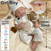 Poupée Reborn Artisanale Lavable en Silicone Souple 100% Réaliste à Bouche Ouverte, Faite sur Mesure pour Artistes et Collectionneurs de Reborn