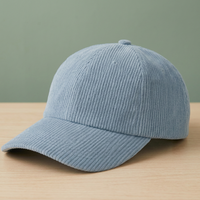Casquette de baseball en velours côtelé à 5 panneaux, broderie personnalisée, impression DTF, logo, texture douce