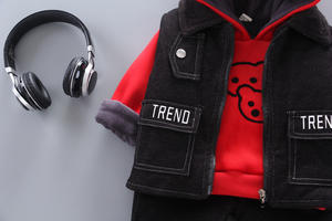 Vêtements pour enfants, vestes d'hiver, ensemble veste et pantalon en jean pour bébés garçons, vente en gros en Chine - Product Image 5