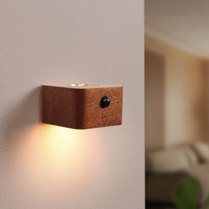 Lampada da Tavolo Notturna Personalizzata in <span class=keywords><strong>Legno</strong></span> di <span class=keywords><strong>Noce</strong></span>, Decorazione da Parete per Casa e Stanza, Moderna, Ricaricabile, Luce Calda con Cambio Colore - Product Image 2