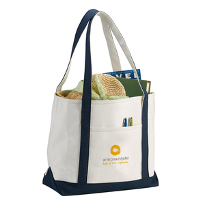 Sac fourre-tout en toile de coton personnalisé, réutilisable, pliable, avec poignée renforcée et fermeture éclair au bas, idéal pour le shopping en gros - Product Image 5