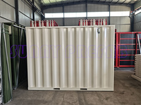 Conteneurs de stockage portables en acier démontables de 10 pieds à porte roulante à une extrémité, en kit, pour montage mobile