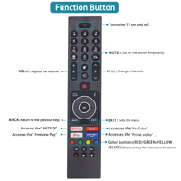 RC43137P RC43137 Télécommande universelle compatible avec Bush Digihome Finlux Electriq Celcus Luxor Hitachi Techwood Polaroid