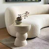 Table d'appoint de style farmhouse, meubles de salon, durables et faciles à nettoyer, pour une utilisation en intérieur et en extérieur