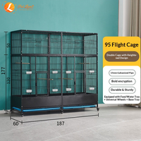Cage à oiseaux en métal haut de gamme, pliable, grande cage pour perroquets, avec plateau coulissant profond et roues silencieuses à 360°, idéale pour les voyages