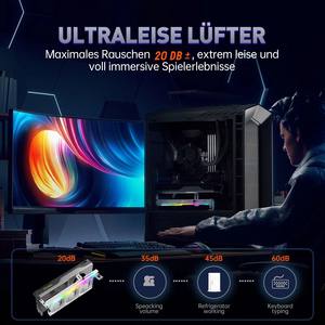 Ventilateur de refroidissement pour carte graphique PC Asiahorse en stock, haute qualité, ARGB 3 broches, roulement à fluide, 80x80x25mm, radiateur - Product Image 6