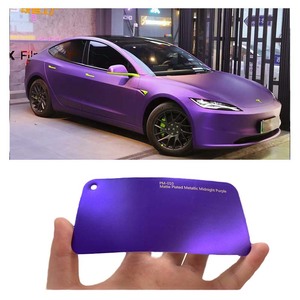Không khí phát hành xe bọc vinyl Matte mạ kim loại nửa đêm màu tím chống xước xe dán bảo vệ xe kết thúc tốt đẹp - Product Image 1