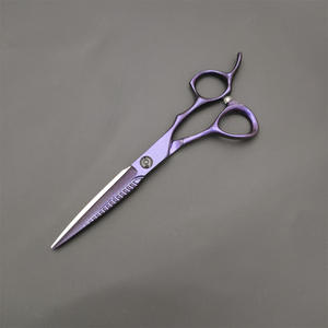 Midnight Purple Thinning Shears 62mm Stainless Steel <b>Hair</b> <b>Scissors</b> For Beauty Right Handed Professional Grade - Product Image 1