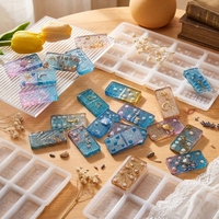 Démoulage facile résine époxy artisanat moules dominoe Silicone moule bricolage à la main jeux de Table échecs Silicone moule pour carte Domino