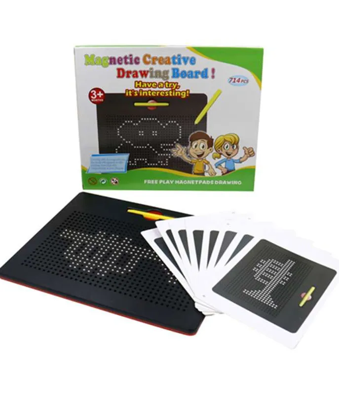 Tablette à dessin magnétique sans fil en lin, planche Doodle, avec stylet pour enfants (714 pièces)
