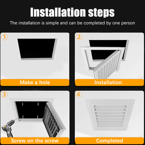 <span class=keywords><strong>Grille</strong></span> de retour d'air décorative en aluminium pour climatiseur, couvercle de ventilation pour plafond et mur, type à charnière, <span class=keywords><strong>grille</strong></span> antirouille avec filtre à air - Product Image 5