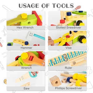 Jouets en <span class=keywords><strong>bois</strong></span> pour tout-petits en gros, établi de travail en <span class=keywords><strong>bois</strong></span>, <span class=keywords><strong>jouet</strong></span> d'imitation, kit de construction d'outils, jouets en <span class=keywords><strong>bois</strong></span> pour enfants - Product Image 5