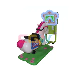 CGW 3D Video Kiddie Ride cavallo da corsa Kiddie a gettoni giri parco divertimenti aereo macchina elettrica