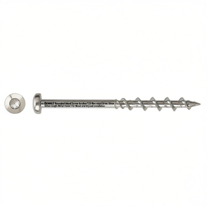 Anclaje de tornillo de cabeza redonda Dewalt T25 con accionamiento empotrado, 10 mm de diámetro, 50 mm de longitud, fijación metálica para instalación en madera y paneles de yeso. - Product Image 2