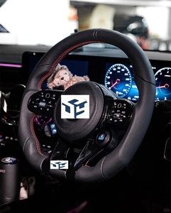 Volant de voiture en fibre de carbone pour <span class=keywords><strong>Mercedes</strong></span>-Benz Classe A, B, C, E, G, S, pour <span class=keywords><strong>AMG</strong></span> GT, <span class=keywords><strong>CL</strong></span>, SL, GL, ML, W212, W176, W213, W211, W205 - Product Image 3