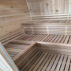 Bán Chạy Nhất 4-Người Tuyết Tuyết Tùng Đỏ Ngoài Trời Phòng Tắm Hơi Cube Phòng Tắm Hơi Ướt Với Bếp Và Đá Nhà Sử Dụng Nhà Máy Bán Buôn - Product Image 6