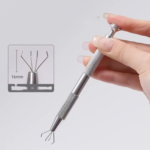 Lot de 100 éponges à ongles ombrées avec étui de rangement et stylo applicateur – Éponges dégradées pour nail art DIY et manucure créative - Product Image 6