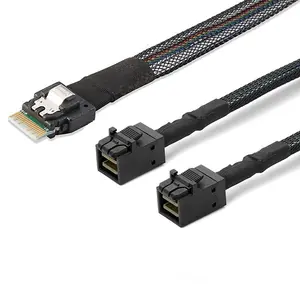 Cable delgado SAS de 38 Pines, a sff-8643 sff-8654, mini sas, hd, recto, 0,5 m