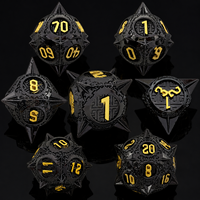 1PC Vintage Antique Bronze Metal DND Dice Set Sharp Edge Polyhedral Dice Dungeons Dragons RPG Tabletop Board Game Gifts Handmade