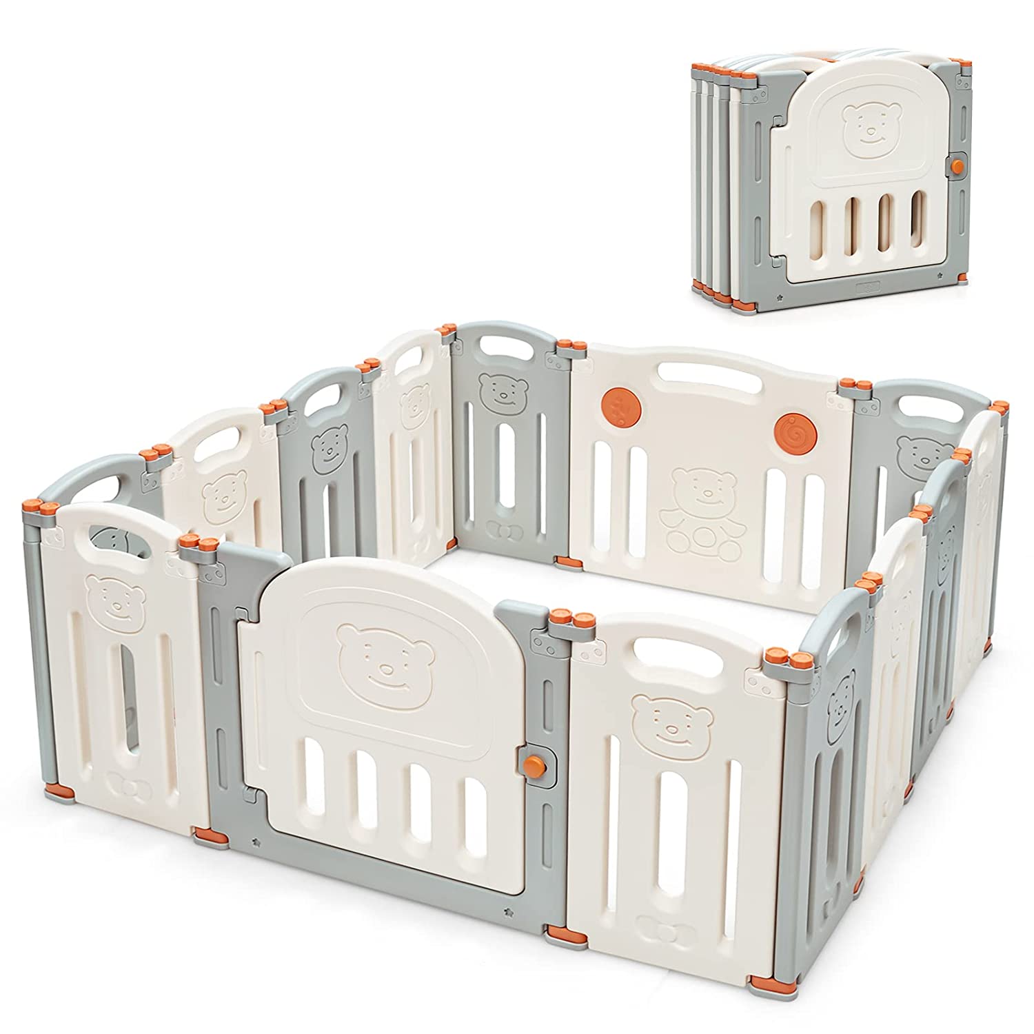 Clearance circle baby playpen New Arrivals 6 Sides Baby Playpen house with Round Zipper Door on OnBuy