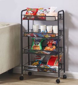 High Quality New Material Multi Functional <b>Storage</b> Carts Fashionable Wholesale Living Room <b>Kitchen</b> Trolleys Holders Racks - Product Image 2