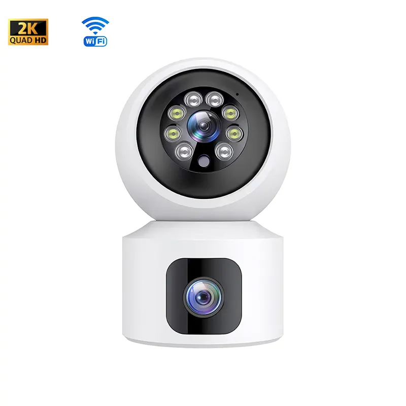 2/4MP HD Baby Monitor 360 Wireless Dual Lens CCTV Camera Motion Tracking Detector Night Vision Two Way Audio Wifi Baby Monitor