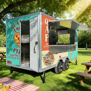 Cocina móvil con estructura cuadrada de acero galvanizado, certificada por CE DOT, completa para pizza, parrilla y comida callejera, remolque de concesión. - Product Image 4