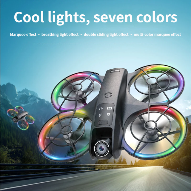 6 Channel Brushless Motor Plastic Mini Drone 4K HD Dual Camera App Controlled Aerial Photography 150m Remote Control Distance
