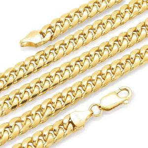 18K chapado en oro 6mm pulsera collar <span class=keywords><strong>de</strong></span> fábrica al por mayor collar <span class=keywords><strong>de</strong></span> oro Unisex Ventas en <span class=keywords><strong>Europa</strong></span> y los Estados Unidos - Product Image 1