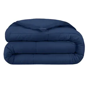 Ультра-мягкое одеяло-пододеяльник-гусиный пух альтернатива-полный, темно-синий