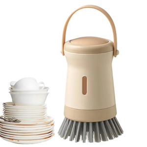 Brosse à vaisselle avec distributeur de savon, éponge de cuisine à pression pour casseroles, conception de rangement suspendu, outil de lavage pour cuisinières et plaques de cuisson - Product Image 5