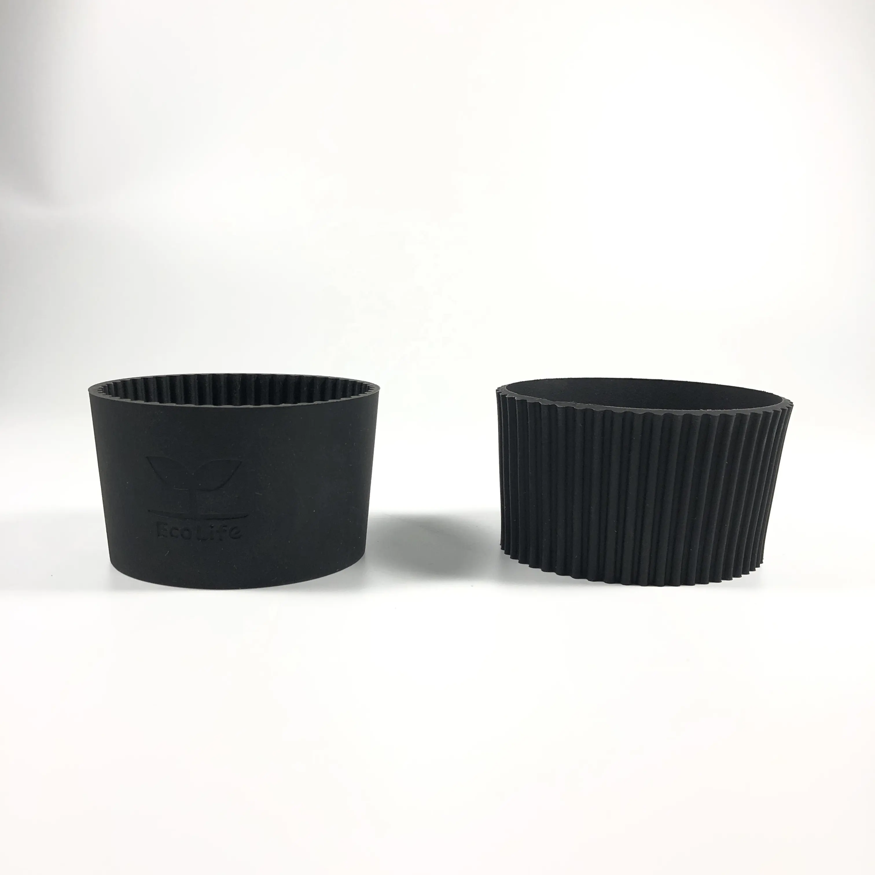 Dikke Ontwerp 4.7Cm Hoogte Hittebestendige Black Silicone Rubber Koffie Cup Mouwen