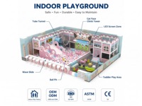 Peralatan Bermain Anak Dalam Ruangan dengan Menara Panjat Berbentuk Kucing, Layar LED, Kolam Bola, Terowongan Tabung untuk Anak-Anak FEC