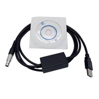 Câble de données USB 5 broches + USB, 1,8 m, pour station totale, compatible Win8/Win10