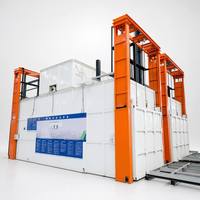 Four de traitement thermique à profilés en aluminium à 9 chariots, 55KW 380V PLC T5 T6, pour l'Afrique
