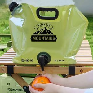 Bolsa Plegable Portátil de Gran Capacidad, Contenedor de Agua de Plástico Reforzado con Grifo para Deportes al Aire Libre, Camping y Senderismo - Product Image 4