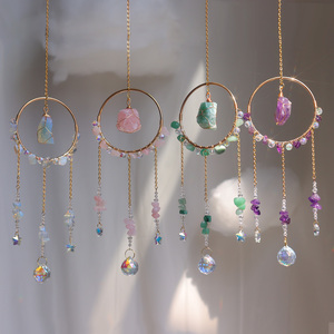 Cloche à vent suspendue en améthyste, attrape-soleil en cristal, décoration maison et jardin, décoration soleil et lune - Product Image 6