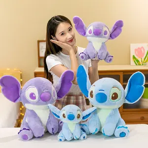 Jouets en peluche de haute qualité Kawaii bleu ange et point jouets en peluche point violet doux jeter oreiller Kawaii Lilo & point jouets