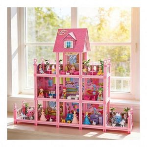 Mini Villa Casa de Muñecas, Mini Castillo Casa de Muñecas, Mini Mansión Casa de Muñecas, Casa de Juguete para Niños, Villa de Juego de Imitación - Product Image 1